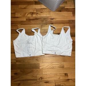 Lot Of 2 Masthead White Style 045 Front Closure Judy Long-line Surgical Bras L